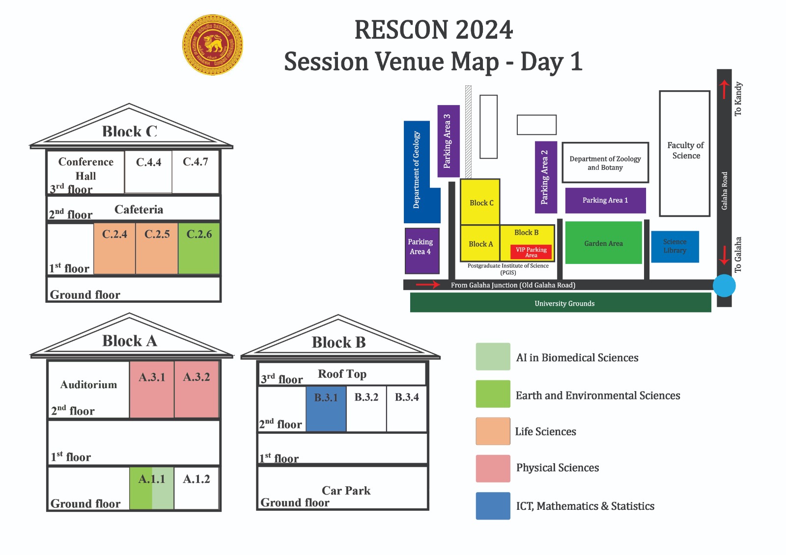 Session Venue Map - Day 1